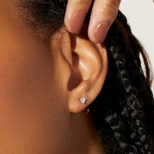 NWT Ana Luisa Silver CZ Hoop Cassie Earrings